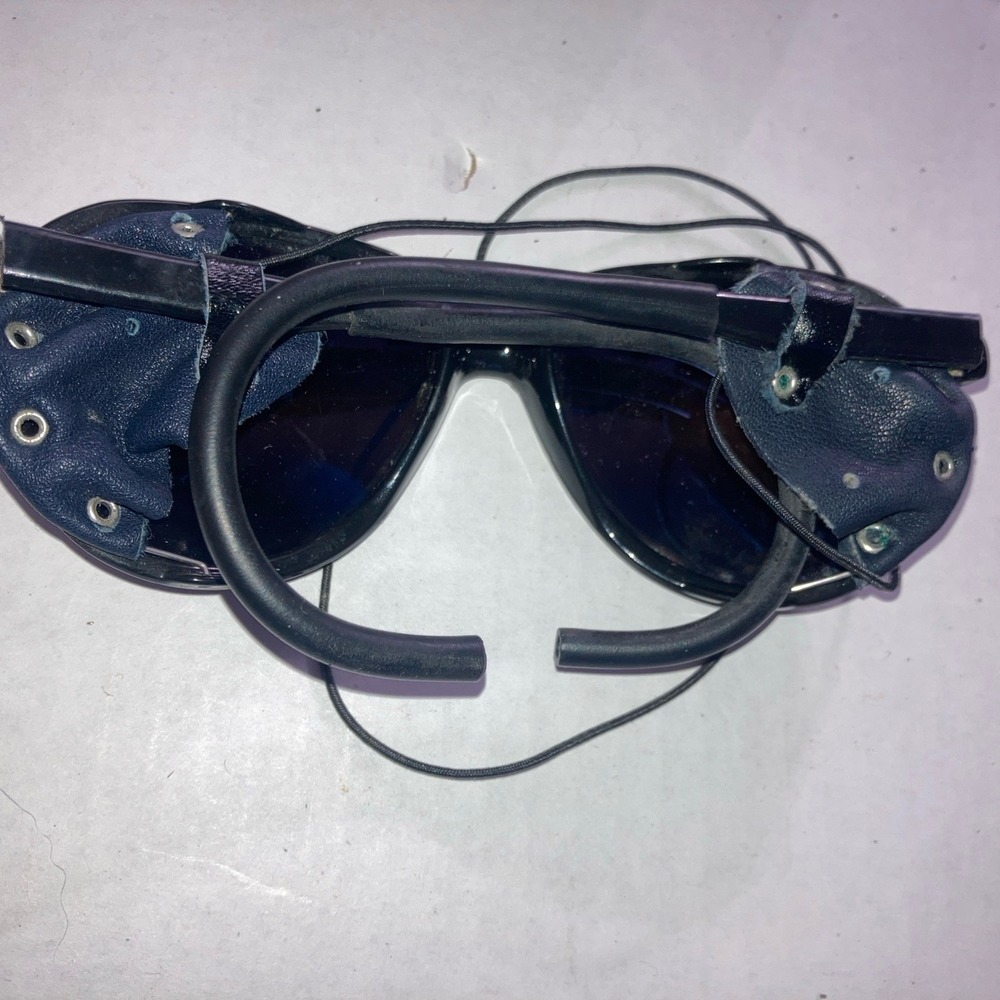 Vintage Alpine Glacier Sunglasses – Mountaineering‎ Leather Side Shields - Picture 12 of 16